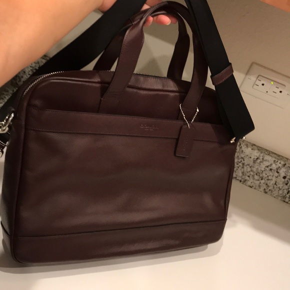 Coach Bags Coach Leather Signature Slim Briefcase Laptop Bag Poshmark